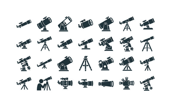 Amateur telescopes like refractor telescopes, reflector telescopes, Dobsonian telescopes, Maksutov-Cassegrain telescopes,
