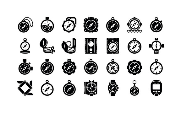 Compass devices like handheld compasses, liquid-filled compasses, hiking compasses, military compasses, travel compasses, marine