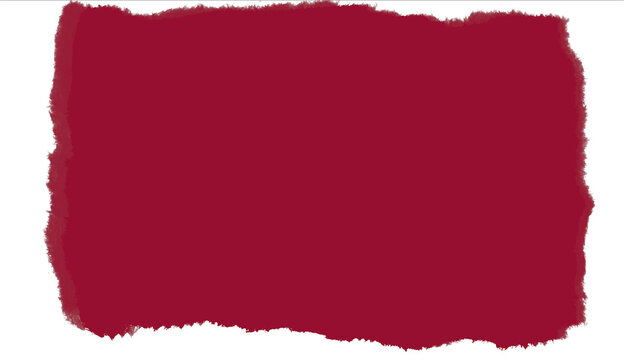 Vibrant red paint swatch on white background.