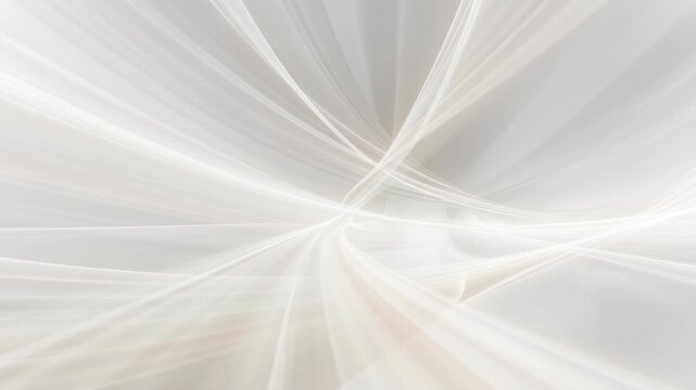 White flowing light lines in an abstract style on a soft gradient background, conveying motion and elegance