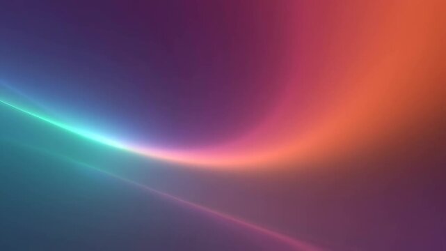 Abstract colorful light waves in soft gradient style on a dark backdrop, expressing creativity and energy