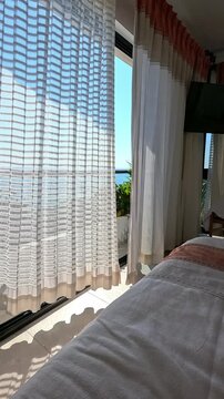 Afternoon sea breeze in the room, vertical