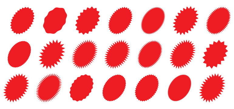 A set of red stars and circles. The circles are arranged in a grid pattern
