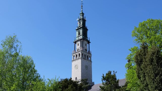 Jasna Gora Monastery tower landmark, Czestochowa, Poland