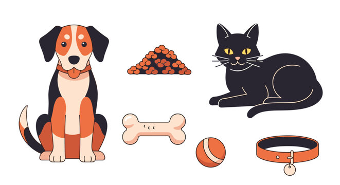 Colorful dog and cat pet accessories