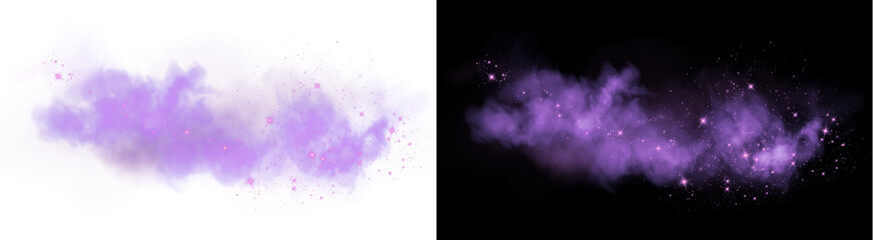 Obraz premium PNG image of&nbsp;Purple magical stardust on transparent background