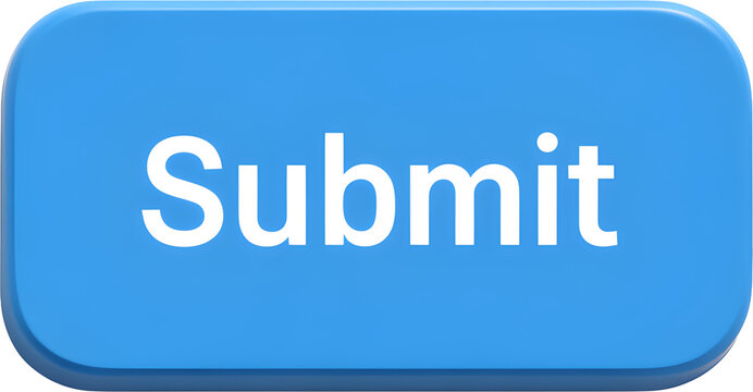 rectangular gradient blue submit button for digital interface UX design, isolated graphic