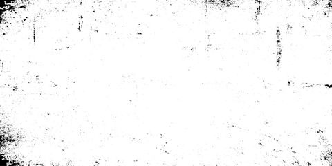 Fototapeta premium High contrast black and white grunge texture background, distressed scratched overlay with grainy ink splatter and gritty weathered surface effect, abstract monochromatic rough vector illustration.