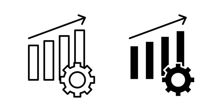 Productivity icon in outline and solid style. Perfect for task management, business, and workflow apps on white background.