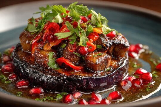 Hunkar Begendi Eggplant Puree With Lamb Dark Food