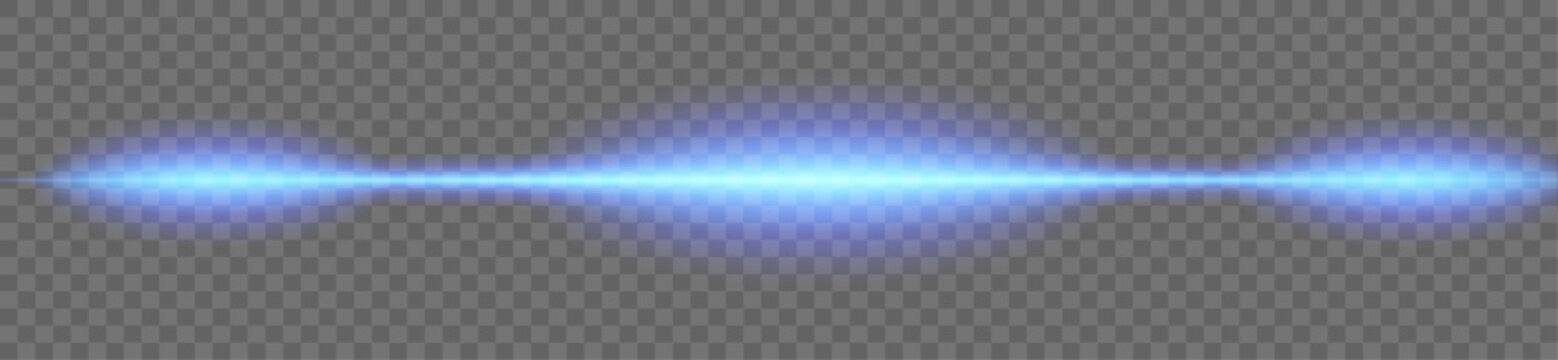 Glowing laser line with energy streak, bright neon glow and radiant illumination, abstract background with futuristic technology style and dynamic light path