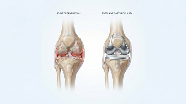 Knee Joint Degeneration and Total Arthroplasty Replacement Surgery