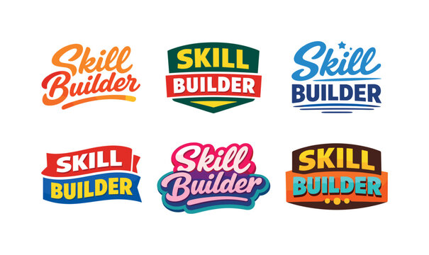 Diverse Skill Builder Logo Designs for Branding and Marketing