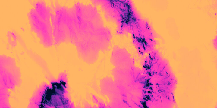 Multicolour Fashion Textures Art. Round Tie Dye.