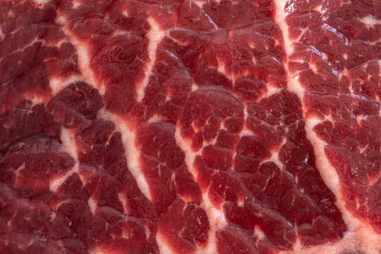 Raw wagyu beef steak macro pattern