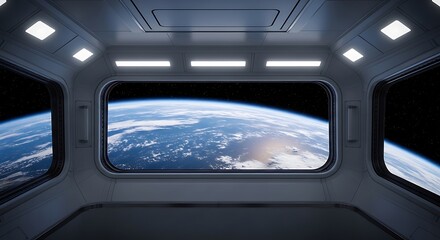 Fototapeta premium Breathtaking view of earth from space a window to our blue planet's beauty and fragility