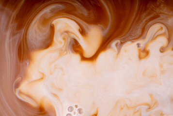 Naklejka premium Coffee and milk cream background