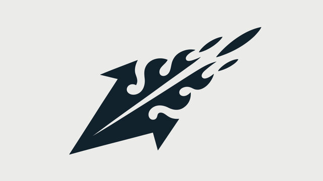 Arrow morphing into rocket exhaust trail &ndash; Ideal for exponential growth, startup acceleration, or aerospace technology branding.