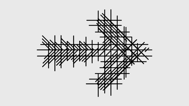 Intersecting line network arrow &ndash; Perfect for data infrastructure, cloud computing, or global connectivity branding.