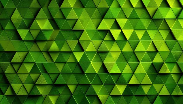 Green background with green triangles