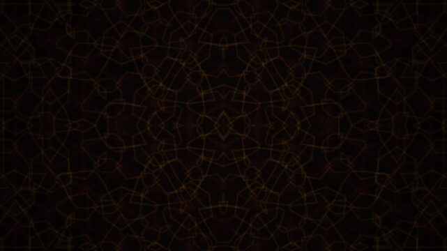 Dark background with gold geometric lines.