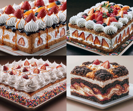 Homemade Sheet Cake Dessert Background