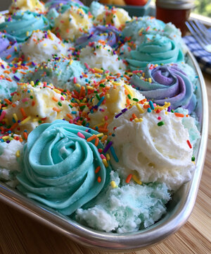 Homemade Sheet Cake Dessert Background