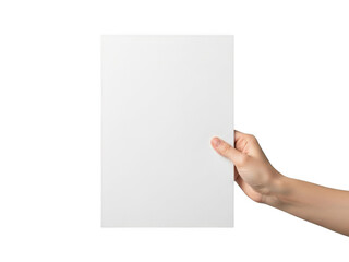 Obraz premium Person holding blank white paper