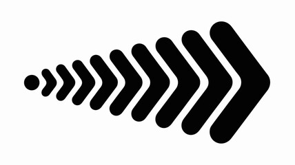 Fototapeta premium Progressive circular arrow formation – Ideal for scaling a business, networking growth, or sound wave technology.