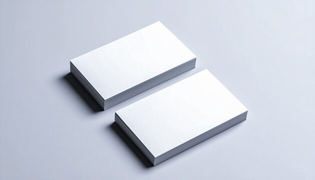Neatly stacked blank business cards arranged in a minimal composition for modern corporate identity presentation