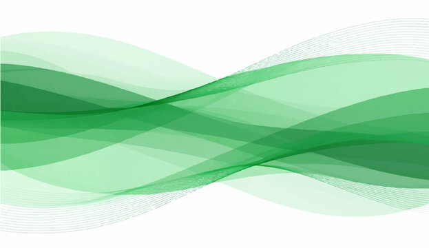 Abstract green waves gracefully dance across the frame, a visual symphony of organic movement and serene energy.