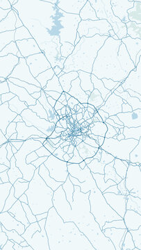 Modern minimalist vector map of Hyderabad, India. High-quality scalable illustration of Hyderabad city grid, Charminar district, and HITEC City layout for posters and urban design.