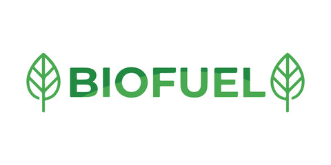 Fototapeta premium Biofuel Logo Design Green Energy and Sustainable Fuel Concept.