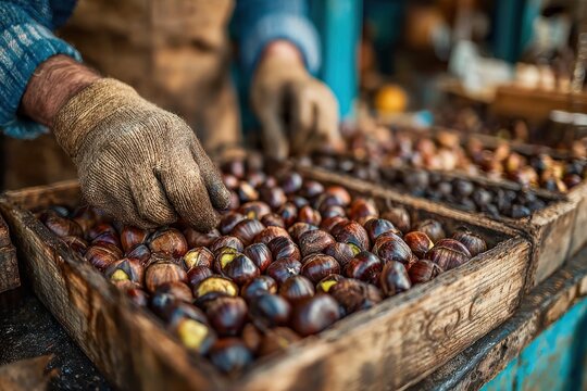 Kestane Roasted Chestnuts Istanbul Autumn Street Food