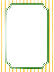 Obraz premium Simple Hand Drawn Stripe Border Frame Template for Flyer and Social Media Background