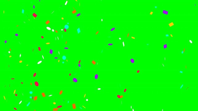 Vibrant Colorful Confetti Explosion in Slow Motion with Dynamic Animation Effects for Celebrations Video