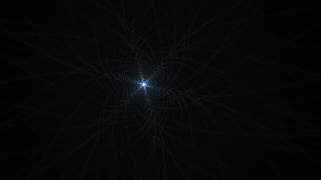 Glowing Blue Light in Dark Space.
