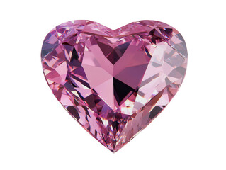 Fototapeta premium Exquisite brilliant cut pink gemstone meticulously shaped into a perfect romantic heart symbol rendered realistically&nbsp;&nbsp;