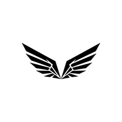 Fototapeta premium Geometric Stylized Wings Logo Design Vector