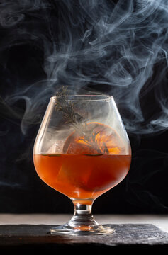 Smokey cocktail on black