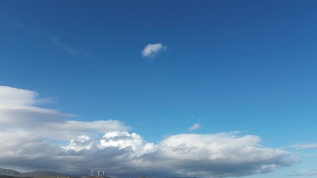 Aerial View of Clear Blue Sky and Clouds in Izmir Turkiye