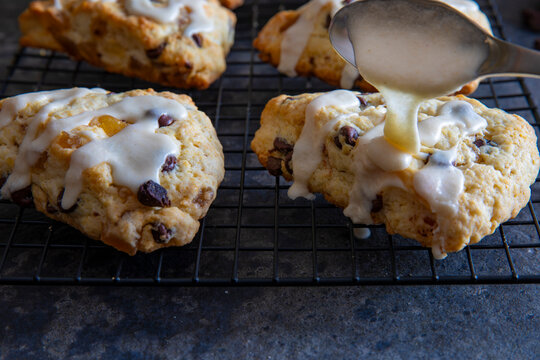 Scones with icing