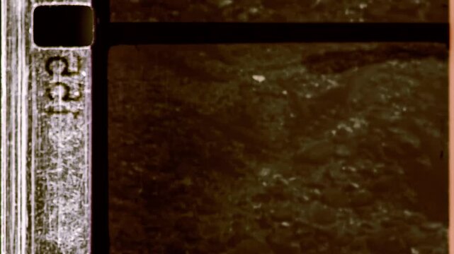 Vintage 16mm Film Leader Frame Texture Overlay. High quality 4k footage