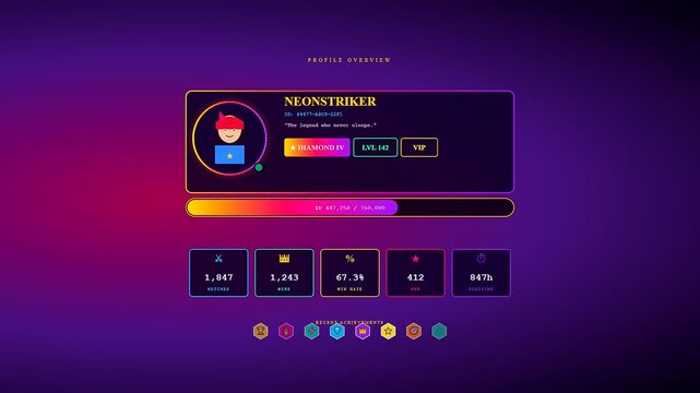 Experience a sophisticated Player Data Overlay featuring vibrant chromatic glows and precise statistical metrics designed for high stakes competitive esports gaming interface visualization