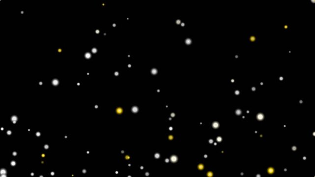 Abstract Motion Background With Glowing Floating Particles