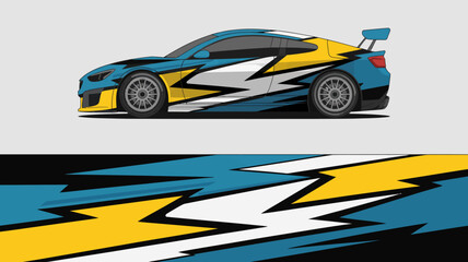 Speed Racing Car with Lightning Design. © PS STOCK