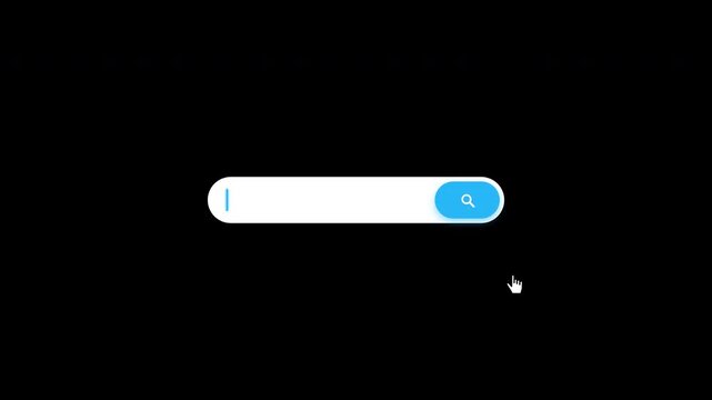 Minimalist Search Bar Interface Element With Clicking Cursor Animation