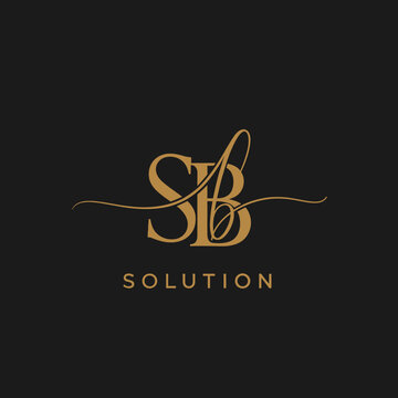 Elegant gold solution logo design.