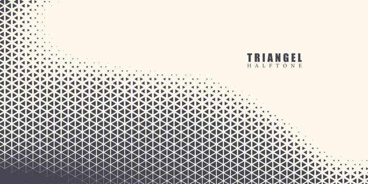 Triangular Shapes Vector Abstract Geometric Technology on Light Background. Halftone Triangles Retro Simple Pattern Backdrop. Minimal 80s Style Dynamic Tech Wallpaper