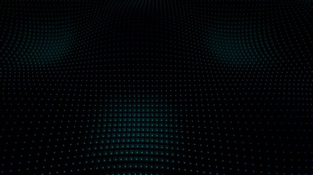 Abstract Glowing Blue Dot Wave Background Animation